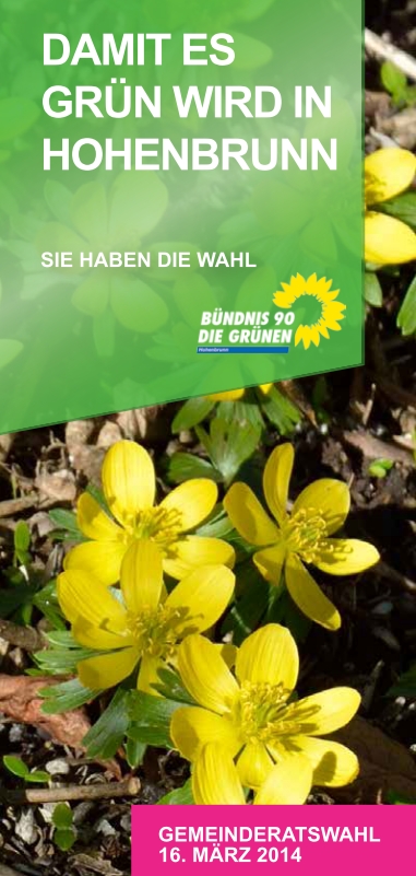 Flyer "Damit es GRÜN wird in Hohenbrunn" (2)