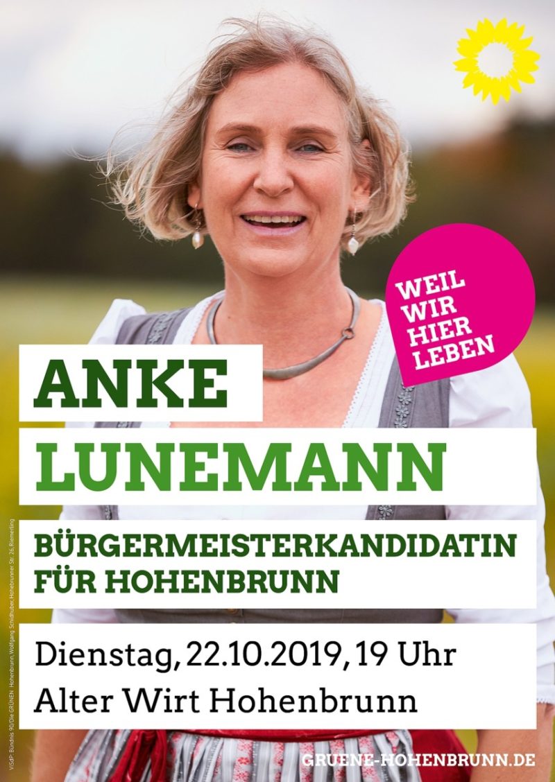 Anke Lunemann Veranstaltungsplakat 22.10.19