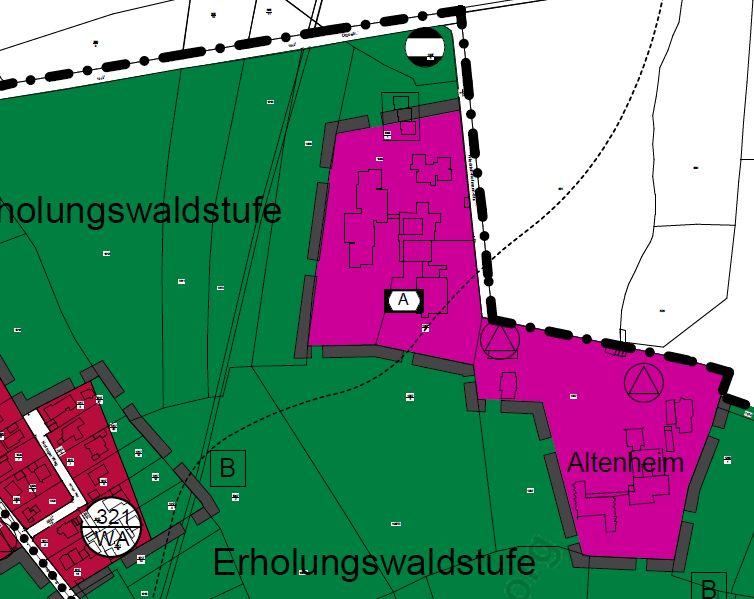 Bisheriger Flächennutzungsplan Friedrich-Hofmann-Straße