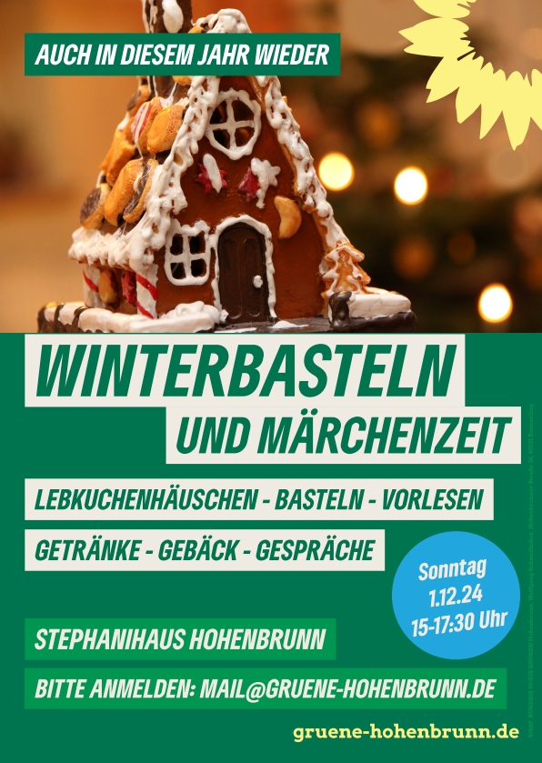 Plakat Winterbasteln 2024