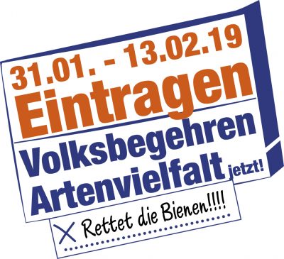 Banner Eintragungsfrist Volksbegehren